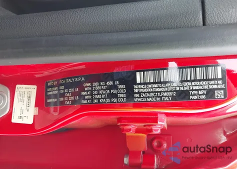 2020 Jeep Renegade Trailhawk 4X4 из США, поврежденный, VIN ZACNJBC11LPM06612